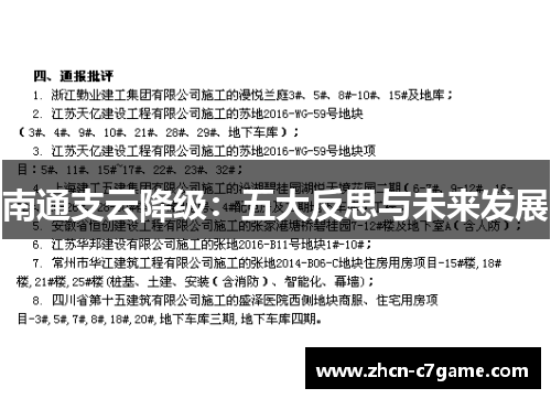 南通支云降级：五大反思与未来发展